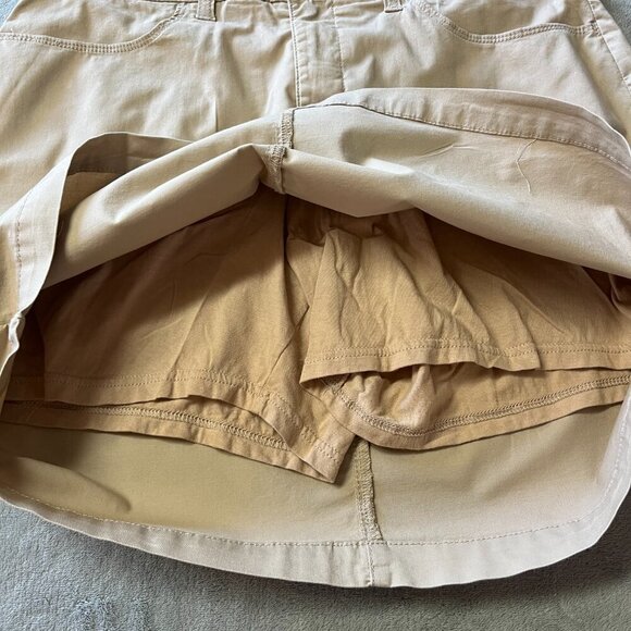 Croft & Barrow Tan A-Line Skort Skirt - Picture 7 of 10